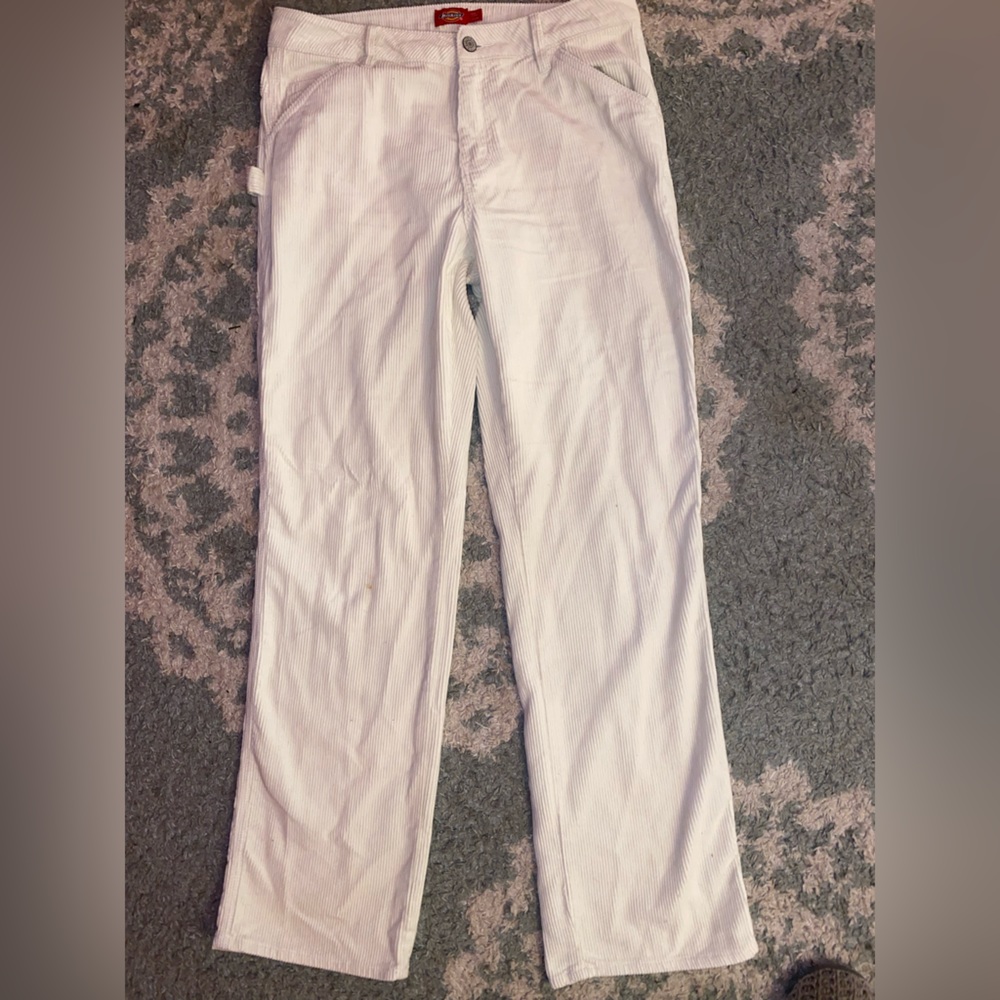Dickie's corduroy carpenter pants crème colored size 7/28